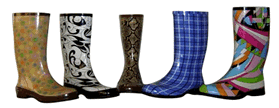 women rubber boot
